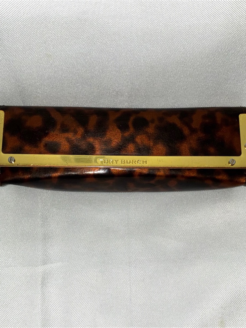 Tory Burch Tortoiseshell and Gold glasses Case